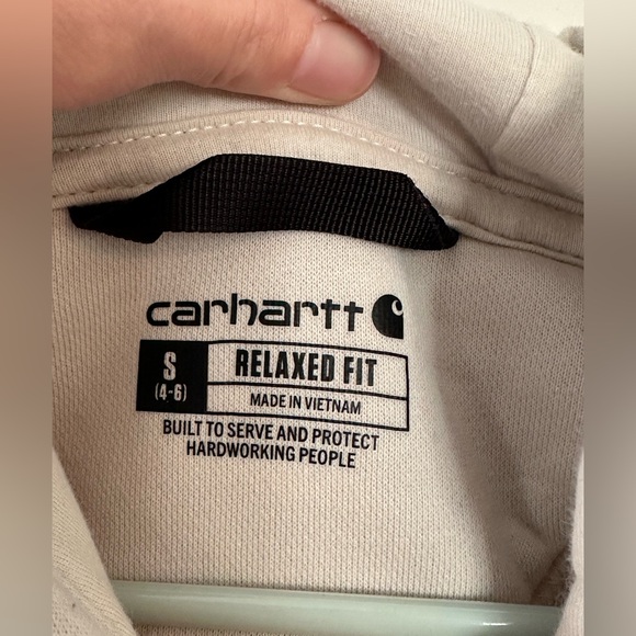 Carhartt Womens Relaxed Fit Midweight Logo Sleeve Graphic Sweatshirt - Picture 4 of 11